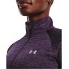 imageUnder Armour Womens Tech Twist  Zip LongSleeve Pullover541 Tux Purple  Retro Purple  Metallic Silver