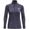 imageUnder Armour Womens Tech Twist  Zip LongSleeve Pullover558 Tempered Steel  Aurora Purple  Metallic Silver