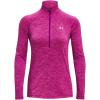 imageUnder Armour Womens Tech Twist  Zip LongSleeve Pullover573 Mystic Magenta  Rebel Pink  Metallic Silver