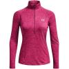 imageUnder Armour Womens Tech Twist  Zip LongSleeve Pullover635 Charged Cherry  Rebel Pink  Metallic Silver