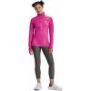 imageUnder Armour Womens Tech Twist  Zip LongSleeve Pullover652 Rebel Pink  Pink Elixir  Metallic Silver