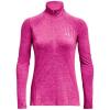imageUnder Armour Womens Tech Twist  Zip LongSleeve Pullover652 Rebel Pink  Pink Elixir  Metallic Silver