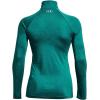 imageUnder Armour Womens Tech Twist  Zip LongSleeve Pullover722 Coastal Teal  Birdie Green  Metallic Silver