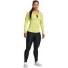 imageUnder Armour Womens Tech Twist  Zip LongSleeve Pullover743 Lime Yellow  White  Metallic Silver