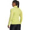 imageUnder Armour Womens Tech Twist  Zip LongSleeve Pullover743 Lime Yellow  White  Metallic Silver