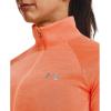 imageUnder Armour Womens Tech Twist  Zip LongSleeve Pullover866 Orange Blast  Orange Tropic  Metallic Silver