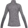 imageUnder Armour Womens Tech Twist  Zip LongSleeve PulloverBlack 001Metallic Silver