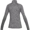imageUnder Armour Womens Tech Twist  Zip LongSleeve PulloverBlack Black Metallic Silver