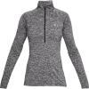 imageUnder Armour Womens Tech Twist  Zip LongSleeve PulloverBlack Black Metallic Silver