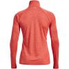 imageUnder Armour Womens Tech Twist  Zip LongSleeve PulloverElectric Tangerine 824Metallic Silver