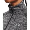 imageUnder Armour Womens Tech Twist  Zip LongSleeve PulloverJet Gray 010Metallic Silver