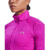 imageUnder Armour Womens Tech Twist  Zip LongSleeve PulloverMeteor Pink 660Metallic Silver