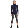 imageUnder Armour Womens Tech Twist  Zip LongSleeve PulloverMidnight Navy 410Metallic Silver