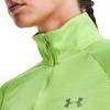 imageUnder Armour Womens Tech Twist  Zip LongSleeve PulloverQuirky Lime 752Metallic Silver