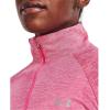 imageUnder Armour Womens Tech Twist  Zip LongSleeve PulloverRetro Pink 676Metallic Silver