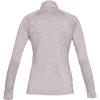imageUnder Armour Womens Tech Twist  Zip LongSleeve PulloverTetra Gray 015Metallic Silver