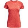 imageUnder Armour Womens Tech Twist TShirt629 Beta  Pomegranate  Metallic Silver
