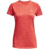 imageUnder Armour Womens Tech Twist TShirt629 Beta  Pomegranate  Metallic Silver