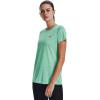 imageUnder Armour Womens Tech Twist TShirt958 Green Breeze  White  Metallic Silver
