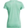 imageUnder Armour Womens Tech Twist TShirt958 Green Breeze  White  Metallic Silver