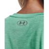 imageUnder Armour Womens Tech Twist TShirt958 Green Breeze  White  Metallic Silver
