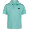 imageUnder Armour Boys Short Sleeve Ua Match Polo Collared Shirt Chest Logo Soft ampamp ComfortableNeo Turquoise