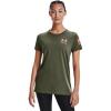 imageUnder Armour Womens New Freedom Flag TShirtMarine Od Green 391Pink Sands