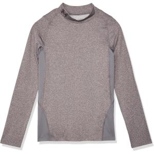 imageUnder Armour Boys ColdGear Mock Long Sleeve TShirtCharcoal Light Heather 019Black