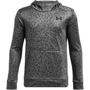 imageUnder Armour Boys Fleece Printed Hoodie025 Castlerock  Titan Gray  Black
