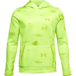 imageUnder Armour Boys Fleece Printed HoodieLime Fizz 291Black