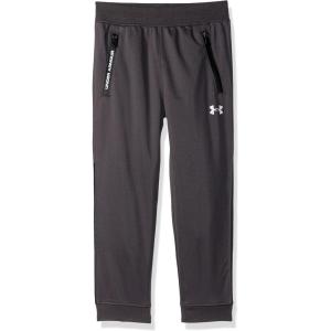imageUnder Armour Boys Pennant Tapered Track Pants Jogger Style Sweatpants with Zipper PocketsCharcoal