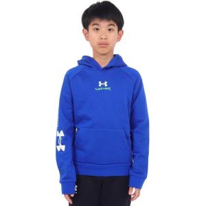 imageUnder Armour Boys Rival Fleece Graphic Hoodie400 Royal  Lizard  White