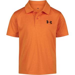imageUnder Armour Boys Short Sleeve Ua Match Polo Collared Shirt Chest Logo Soft ampamp ComfortableDark Tangerine