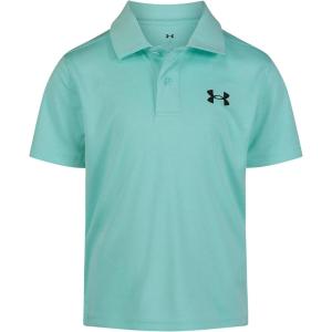 imageUnder Armour Boys Short Sleeve Ua Match Polo Collared Shirt Chest Logo Soft ampamp ComfortableNeo Turquoise