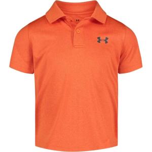 imageUnder Armour Boys Short Sleeve Ua Match Polo Collared Shirt Chest Logo Soft ampamp ComfortableOrange Blast  Twist