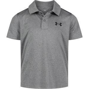 imageUnder Armour Boys Short Sleeve Ua Match Polo Collared Shirt Chest Logo Soft ampamp ComfortablePitch Gray  Twist