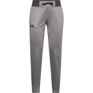 imageUnder Armour Girls Armour Fleece PantsJet Gray Medium Heather 010Black