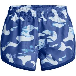 imageUnder Armour Girls Fly by Printed Shorts432 Tech Blue  Tech Blue  Reflective