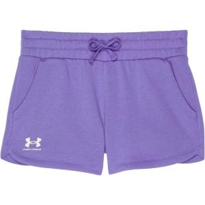 imageUnder Armour Girls Rival Fleece Shorts184 Brilliant Violet   White