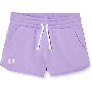 imageUnder Armour Girls Rival Fleece ShortsVivid Lilac 560White
