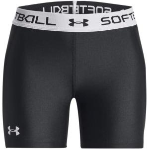 imageUnder Armour Girls Softball Slider Shorts001 Black   White