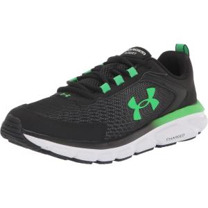 imageUnder Armour Mens Charged Assert 9 Running Shoe008 BlackExtreme GreenExtreme Green