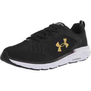 imageUnder Armour Mens Charged Assert 9 Running ShoeBlack 007Metallic Gold