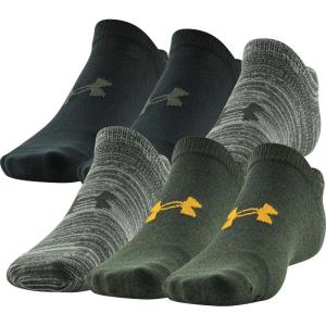 imageUnder Armour Mens Essential Lite No Show Socks 6PairsBaroque Green Assorted Lockedin Fit