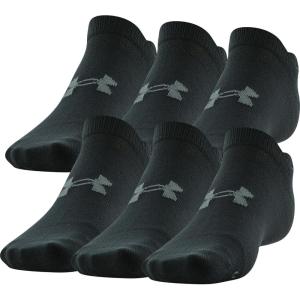 imageUnder Armour Mens Essential Lite No Show Socks 6PairsBlack Lockedin Fit