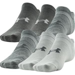 imageUnder Armour Mens Essential Lite No Show Socks 6PairsHalo Gray Assorted Lockedin Fit