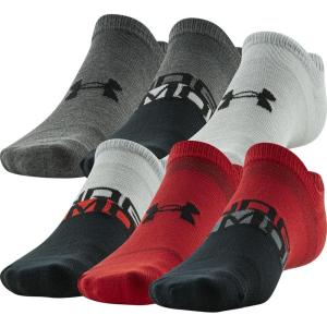 imageUnder Armour Mens Essential Lite No Show Socks 6PairsRed Assorted Lockedin Fit