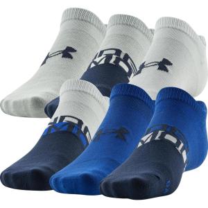 imageUnder Armour Mens Essential Lite No Show Socks 6PairsRoyal Assorted Lockedin Fit