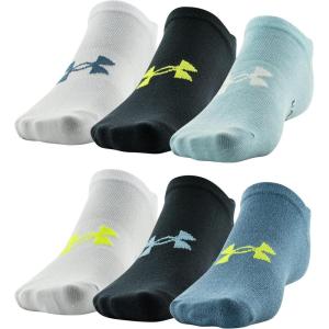 imageUnder Armour Mens Essential Lite No Show Socks 6PairsStatic Blue Assorted