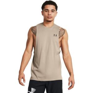 imageUnder Armour Mens Sportstyle Left Chest Cut203 Timberwolf Taupe   Black
